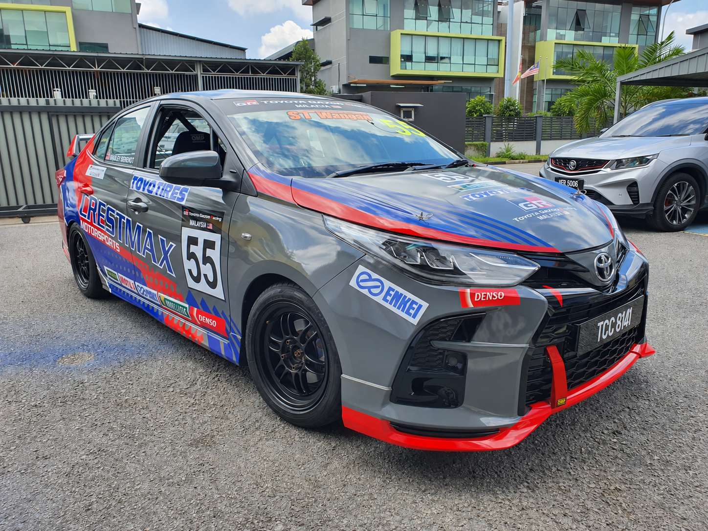 Car wrap with decals